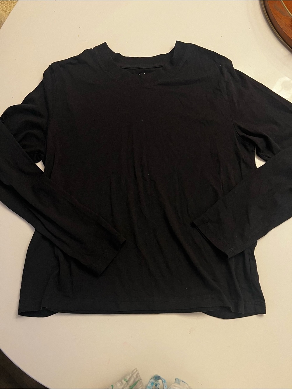 Quince Black Long-Sleeve Crew Neck Shirt